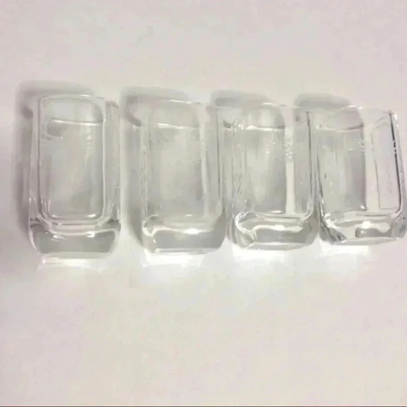 Set of 4 Avión Tequila Embossed Logo Square Shot Glass with Etched Agave - Picture 2 of 5